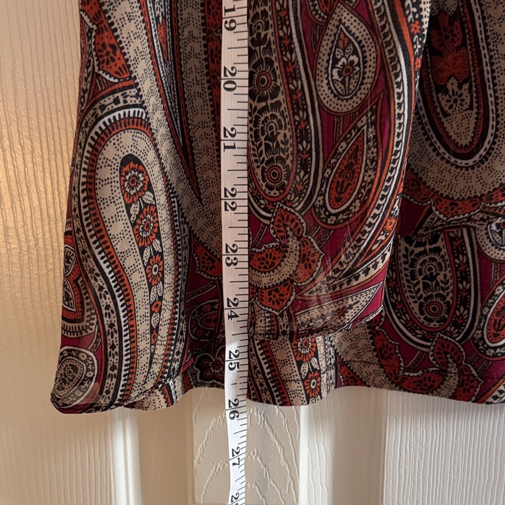 Dressbarn Established 1962 Sleeveless Paisley Blouse- L - Picture 4 of 7